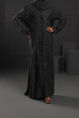 Abaya Emerald Green Silk-Fabric