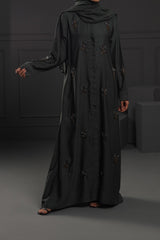Abaya Emerald Green Silk-Fabric
