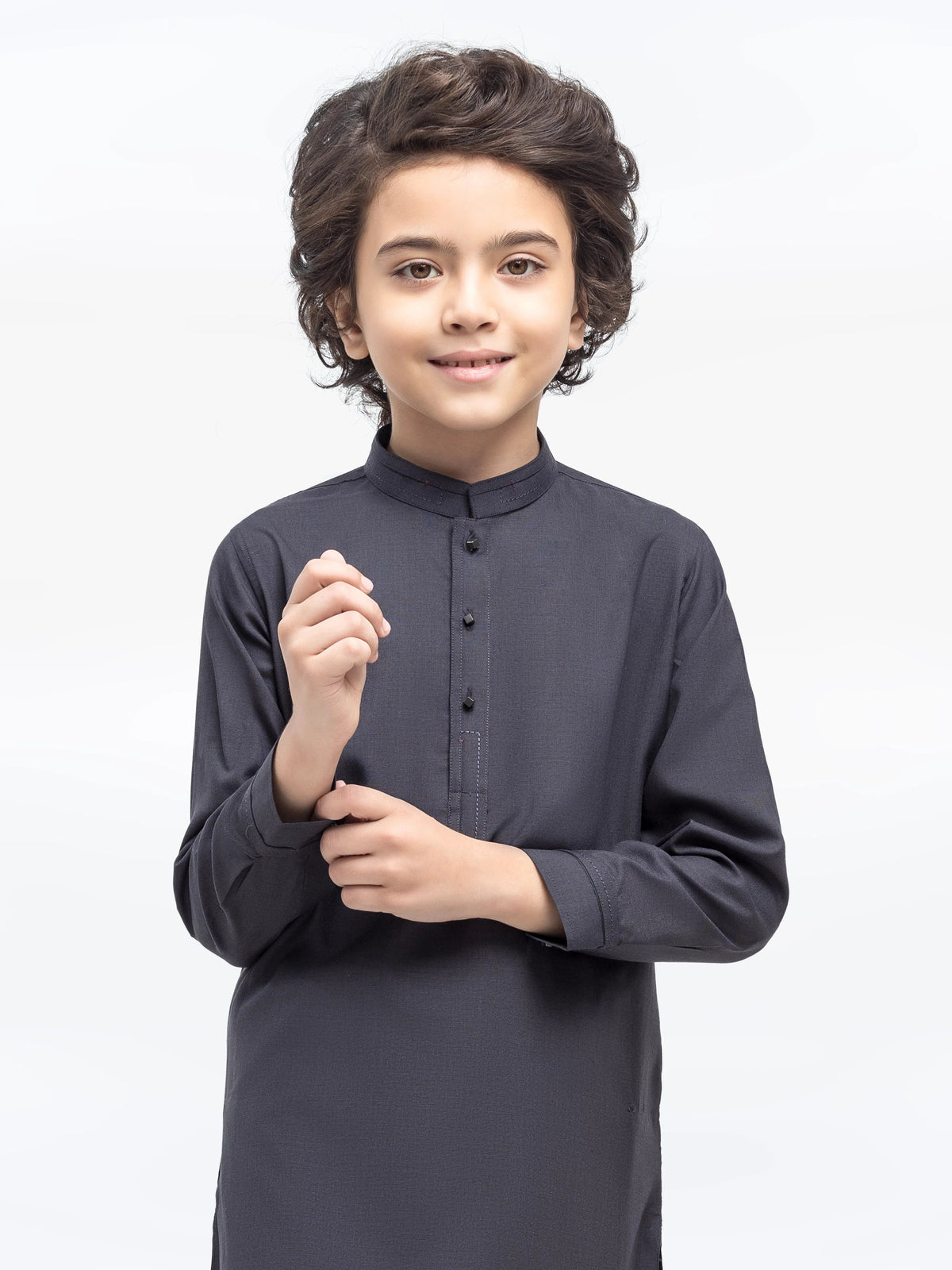Boy's Dark Grey Kurta Shalwar