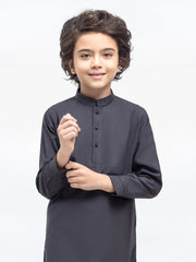 Boy's Dark Grey Kurta Shalwar