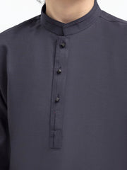 Boy's Dark Grey Kurta Shalwar