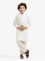Boy's Cream Kurta Shalwar