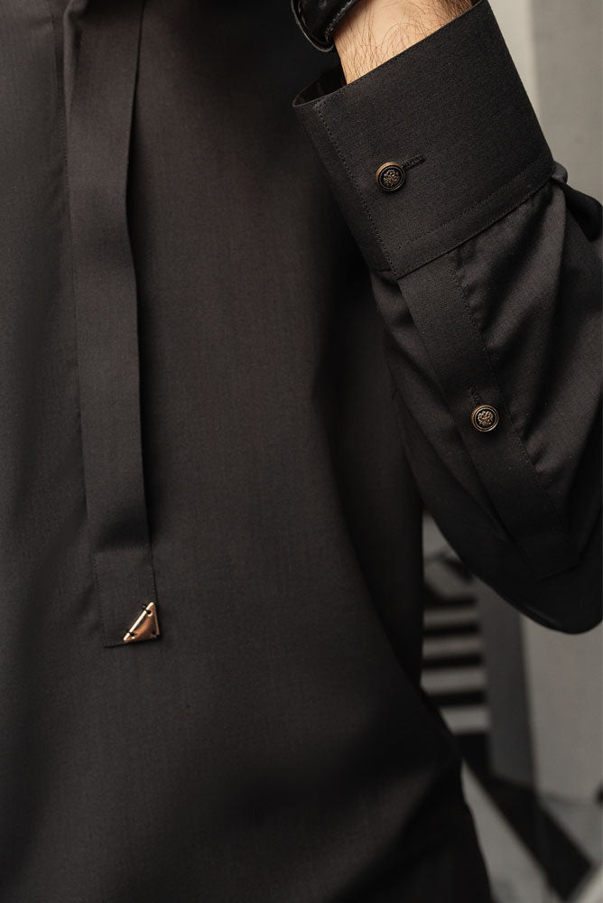 Men Black Kurta pajama