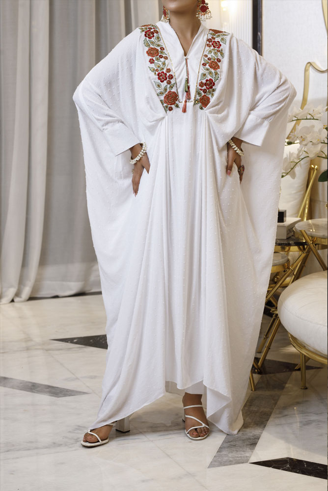 White Dove Embroidered Dress