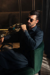 Men Teal Premium Shalwar Kameez