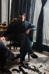Men Teal Premium Shalwar Kameez