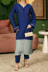 Cobalt Blue 2 Piece Suit Raw-Silk