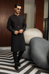 Men Black Kurta pajama