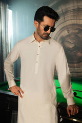 Men Luxury Cream Shalwar Kameez