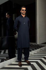 Men Navy Shalwar Kameez