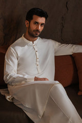 Men Cream Shalwar Kameez
