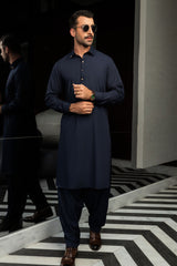 Men Navy Shalwar Kameez