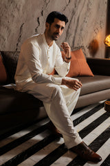 Men Cream Shalwar Kameez