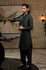 Men Bottle Green Premium Shalwar Kameez