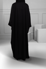 Abaya Black Jalbaab Emb Silk-Fabric
