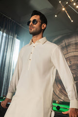 Men Luxury Cream Shalwar Kameez