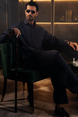 Men Dark Grey Premium Shalwar Kameez