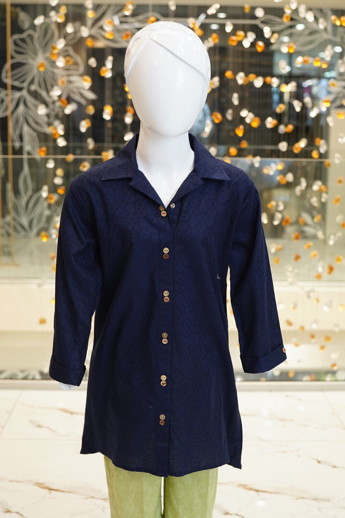 Charming Light Blue & Black Ruffle Dress for Girls