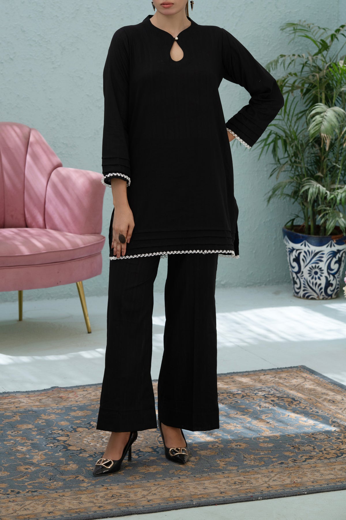 BLACK SOLID CORD SET
