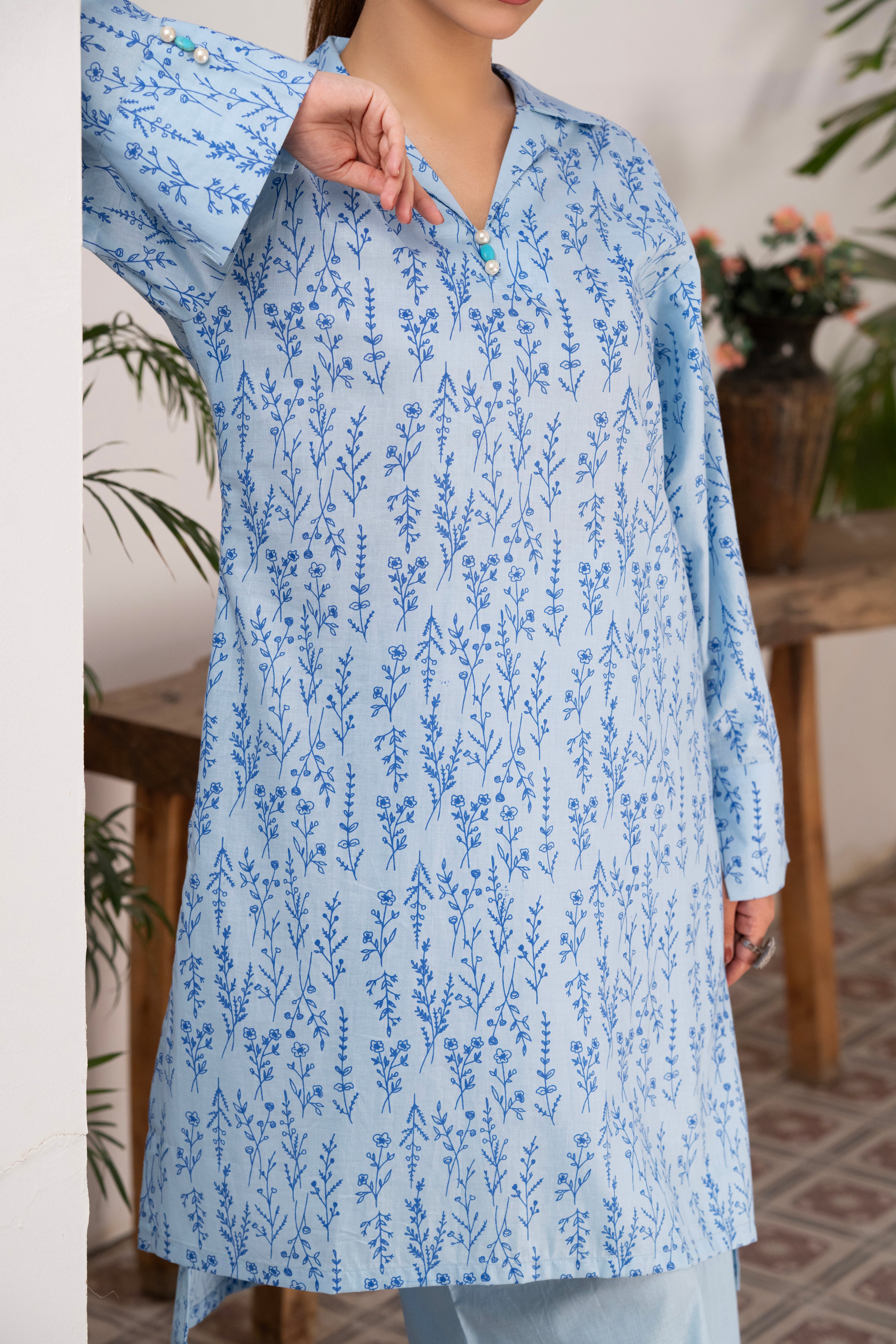 SKY BLUE 2 PC SUIT