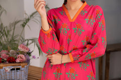 PINK PRINTED LAWN SHIRT